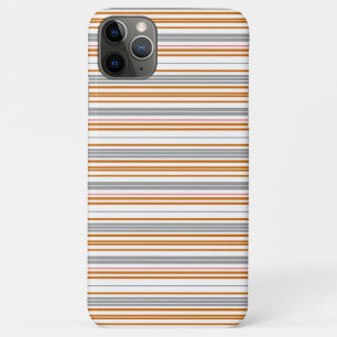 Cute grey brown stripes iPhone 11 pro max case