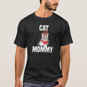 Cute grey cat with reindeer costume cat mummy T-Shirt