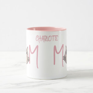 Cute Grey Cat's Mother Named Blush Mothers Day  Mug