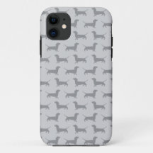 Cute Grey dachshund Dog Pattern iPhone 5 Case