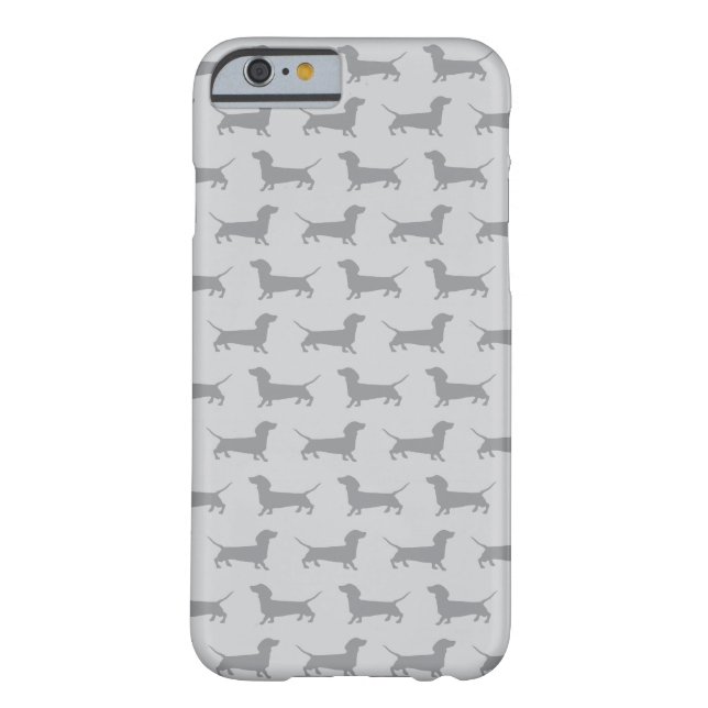 Cute Grey dachshund Dog Pattern iPhone 6 case (Back)