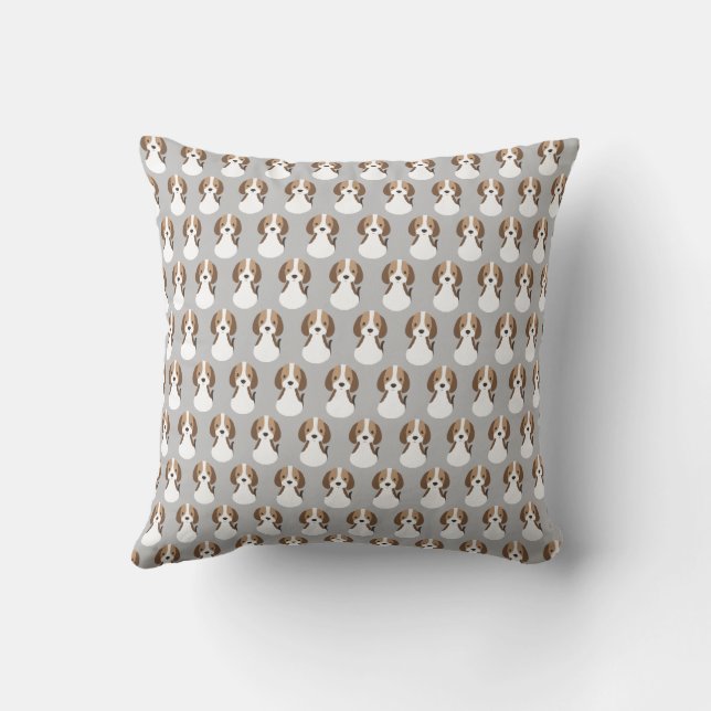 Cute grey dog pattern baby cushion (Back)