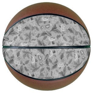 Cute grey floral pattern basketball