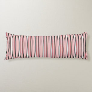 Cute grey pink stripes body cushion