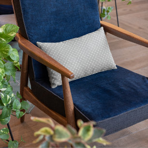 Cute Grey Polka Dots Pattern Lumbar Cushion