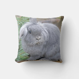 Cute grey rabbit cushion