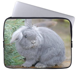 Cute grey rabbit  laptop sleeve