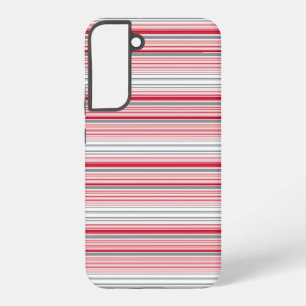 Cute grey red stripes samsung galaxy case