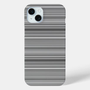 Cute grey stripes iPhone 15 mini case
