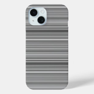 Cute grey stripes iPhone 15 case