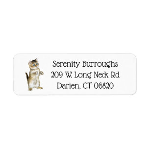Cute Grey Tabby Kitten Kitty Cat Lover Mum Return Address Label