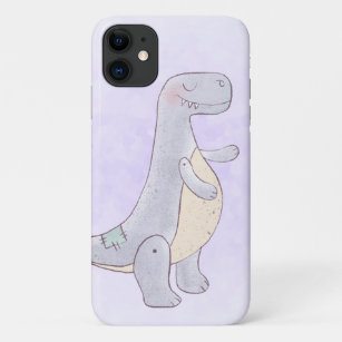 Cute Grey Tyrannosaurus Rex Dinosaur Toy Case-Mate iPhone Case