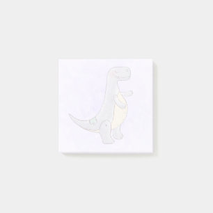 Cute Grey Tyrannosaurus Rex Dinosaur Toy Post-it N Notes