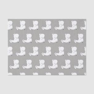 Cute Grey & White Sleepy Llamas Tissue Paper