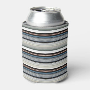 Cute grey white stripes can cooler