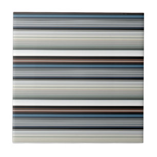 Cute grey white stripes ceramic tile