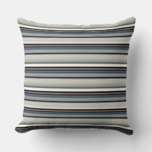 Cute grey white stripes cushion