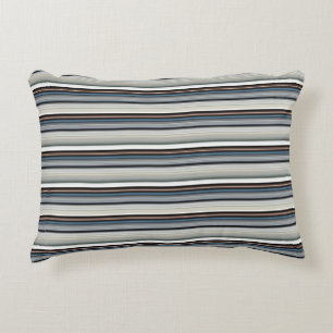 Cute grey white stripes decorative cushion