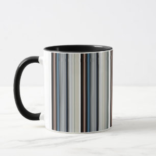 Cute grey white stripes mug