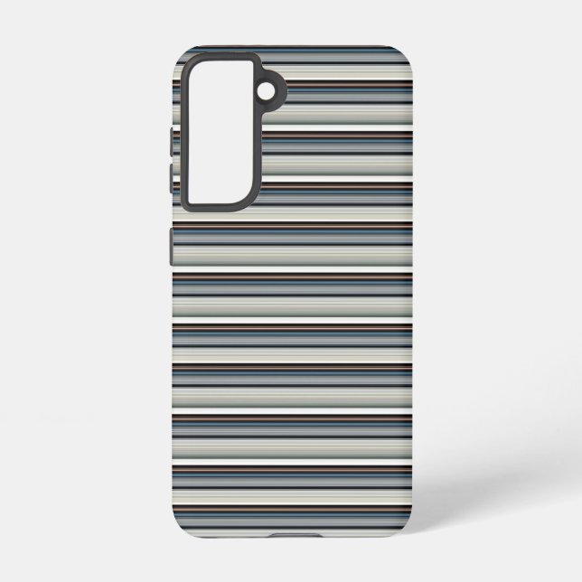 Cute grey white stripes samsung galaxy s21 case (Back)