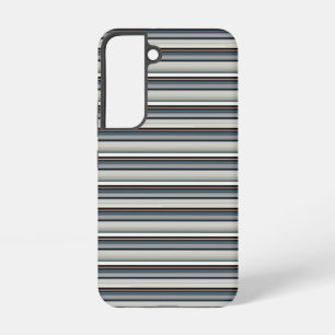Cute grey white stripes samsung galaxy case