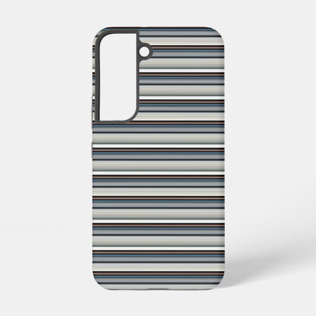 Cute grey white stripes samsung galaxy s22 case (Back)