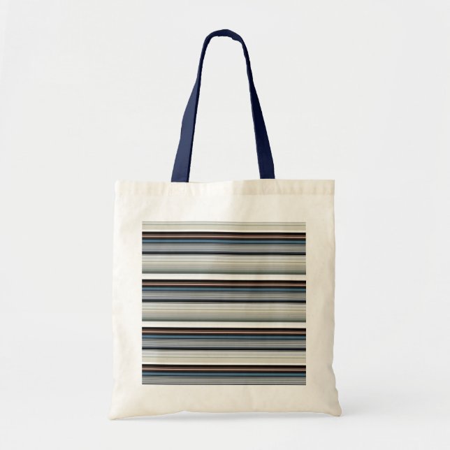 Cute grey white stripes tote bag (Front)