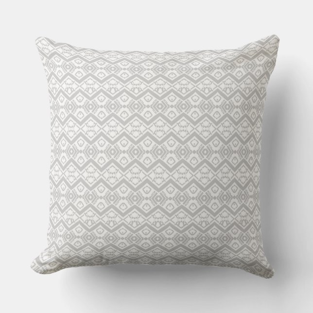 Cute grey zigzag pattern  mug button cushion (Front)