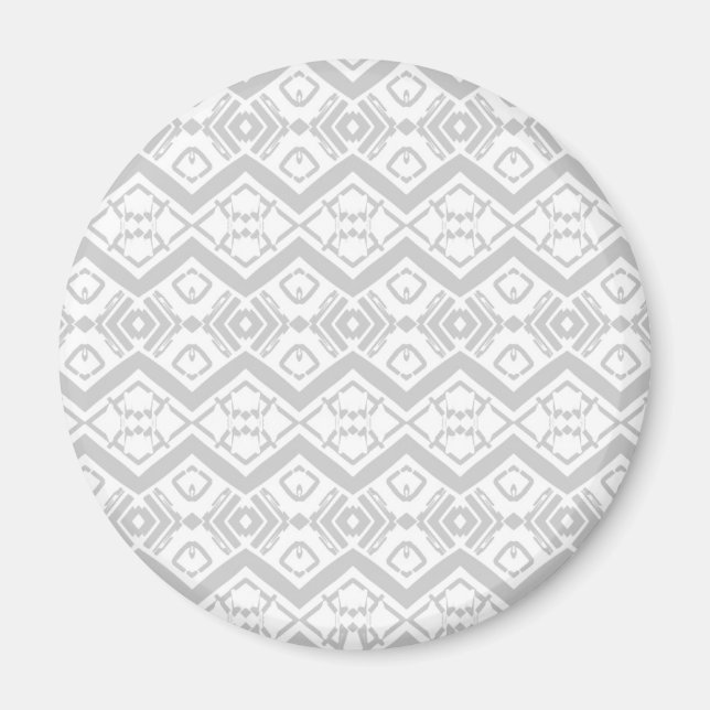 Cute grey zigzag pattern  mug magnet (Front)