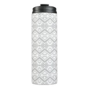 Cute grey zigzag pattern thermal tumbler