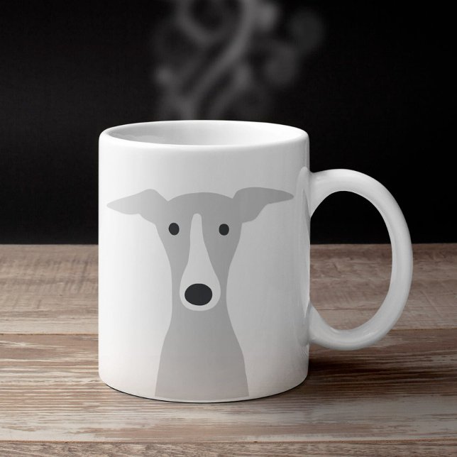 Cute Greyhound, Italian Greyhound or Whippet Dog Coffee Mug (Creator Uploaded)