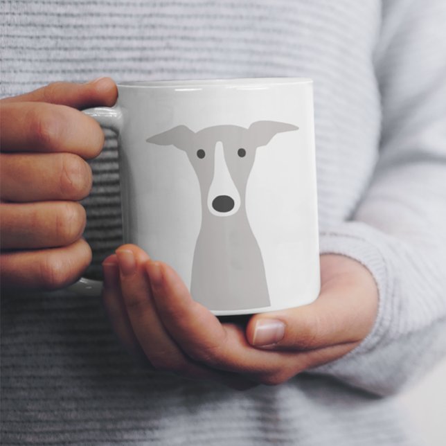 Cute Greyhound, Italian Greyhound or Whippet Dog Large Coffee Mug (Creator Uploaded)