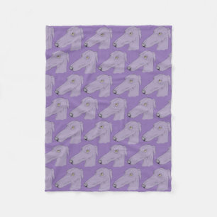 Cute greyhound pattern fleece blanket