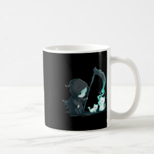 Cute Grim Reaper Skeleton With Cat Ghost Kawaii Pa Coffee Mug