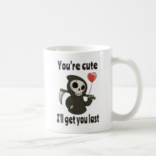 Cute Grim Reaper with romantic heart Coffee Mug