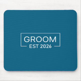 Cute Groom Est Married Wedding Engagement Mouse Pad