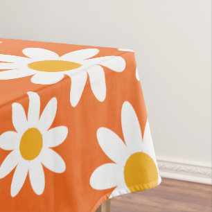 Cute Groovy Daisy Tablecloth