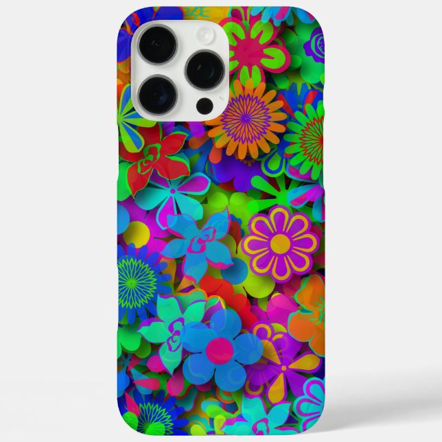 Cute Groovy Flowers Garden Case-Mate iPhone Case (Back)