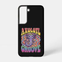 Cute Groovy Hippie Axolotl Retro 70s Rainbow Art