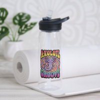 Cute Groovy Hippie Axolotl Retro 70s Rainbow Art