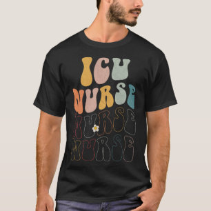 Cute Groovy ICU Nurse RN ICU ER Paediatrics Pullov T-Shirt