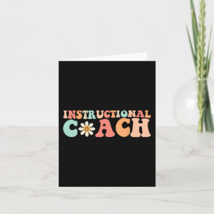 Cute Groovy Instructional Coach Crew Retro Back to Card