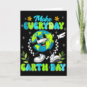 Cute Groovy Make Everyday Earth Day Clroom Teacher Card