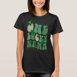 Cute Groovy One Lucky Mama Retro St Patrick's Day  T-Shirt