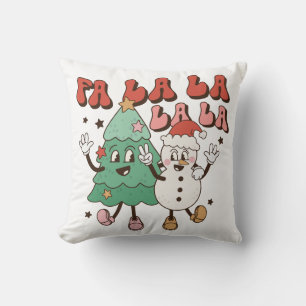 Cute Groovy Retro Christmas Cushion