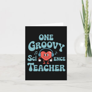 Cute Groovy Science Teacher Appreciation Back To Card