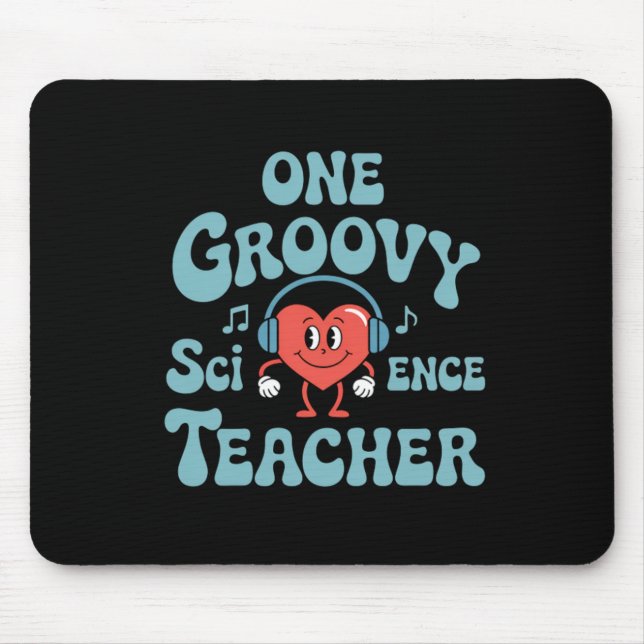 Cute Groovy Science Teacher Appreciation Back To Mouse Pad (Front)