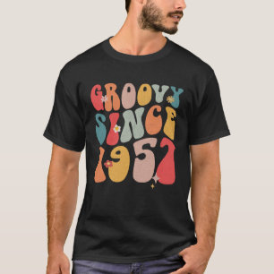 Cute Groovy Since 1957 Colourful Flowers Style 65 T-Shirt