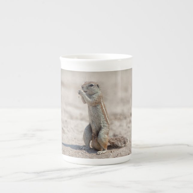Cute ground sqirrel bone china mug (Front)