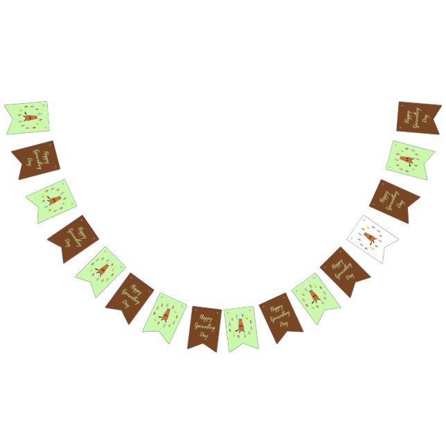 Cute Groundhog and Tulip Flowers Custom Bunting (All)